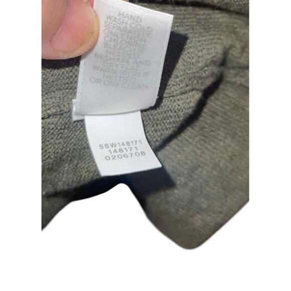 J JILL Women's Size Medium Green Linen Blend 3 Button Cardigan Sweater - Picture 13 of 13